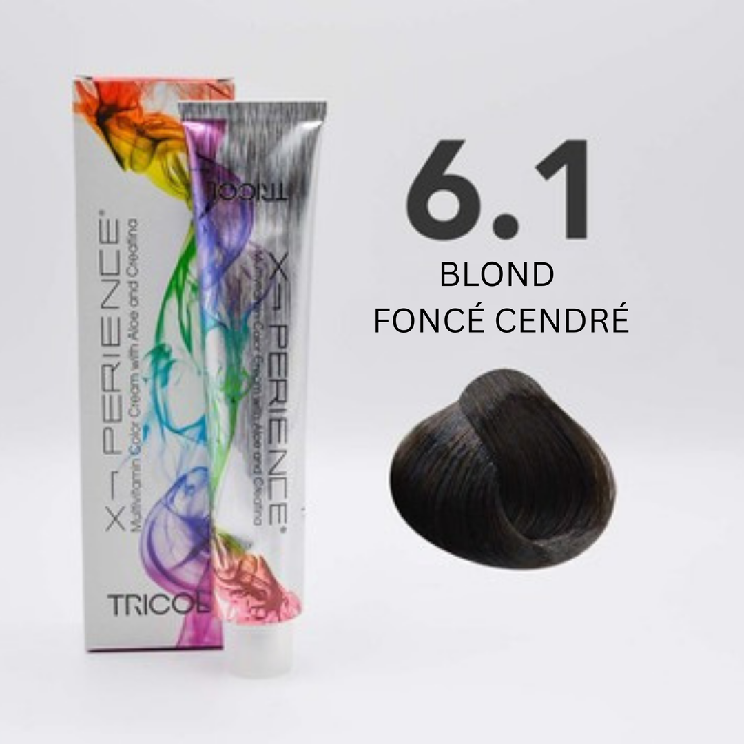 Tricol Xperience - Coloration Permanente - 6.1 - BLOND FONCÉ CENDRÉ - 100 ml
