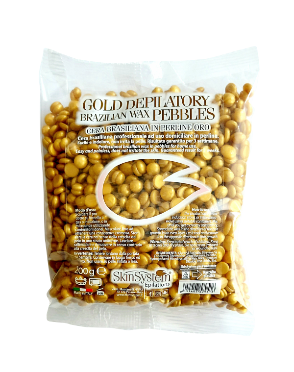 SkinSystem-PEBBLES-Cera a caldo High Quality Gold Cream 200g