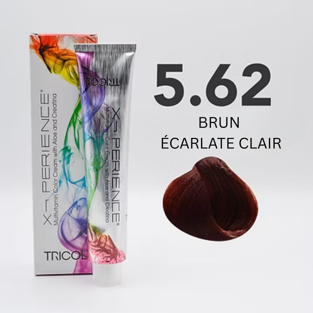 Tricol Xperience - Coloration Permanente - 5.62 - BRUN ÉCARLATE CLAIR - 100 ml