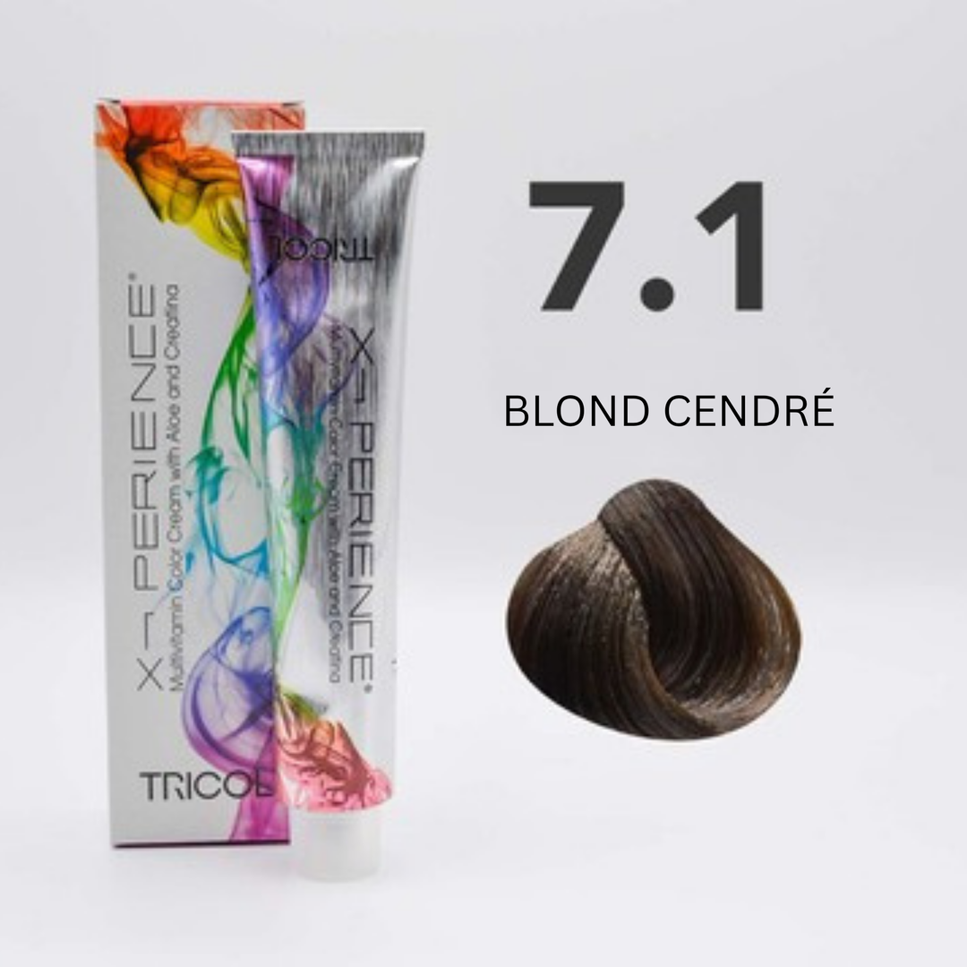 Tricol Xperience - Coloration Permanente - 7.1 - BLOND CENDRÉ - 100 ml