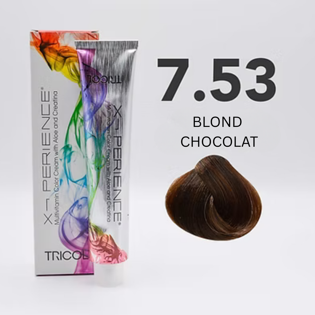 Tricol Xperience - Coloration Permanente - 7.53 - BLOND CHOCOLAT - 100 ml