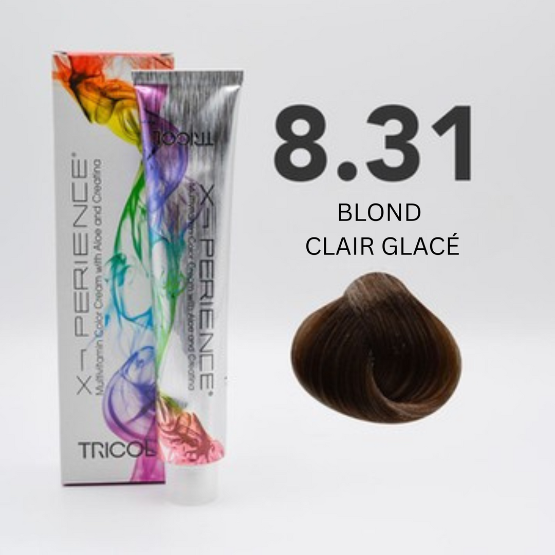 Tricol Xperience - Coloration Permanente - 8.31 - BLOND CLAIR GLACÉ - 100 ml