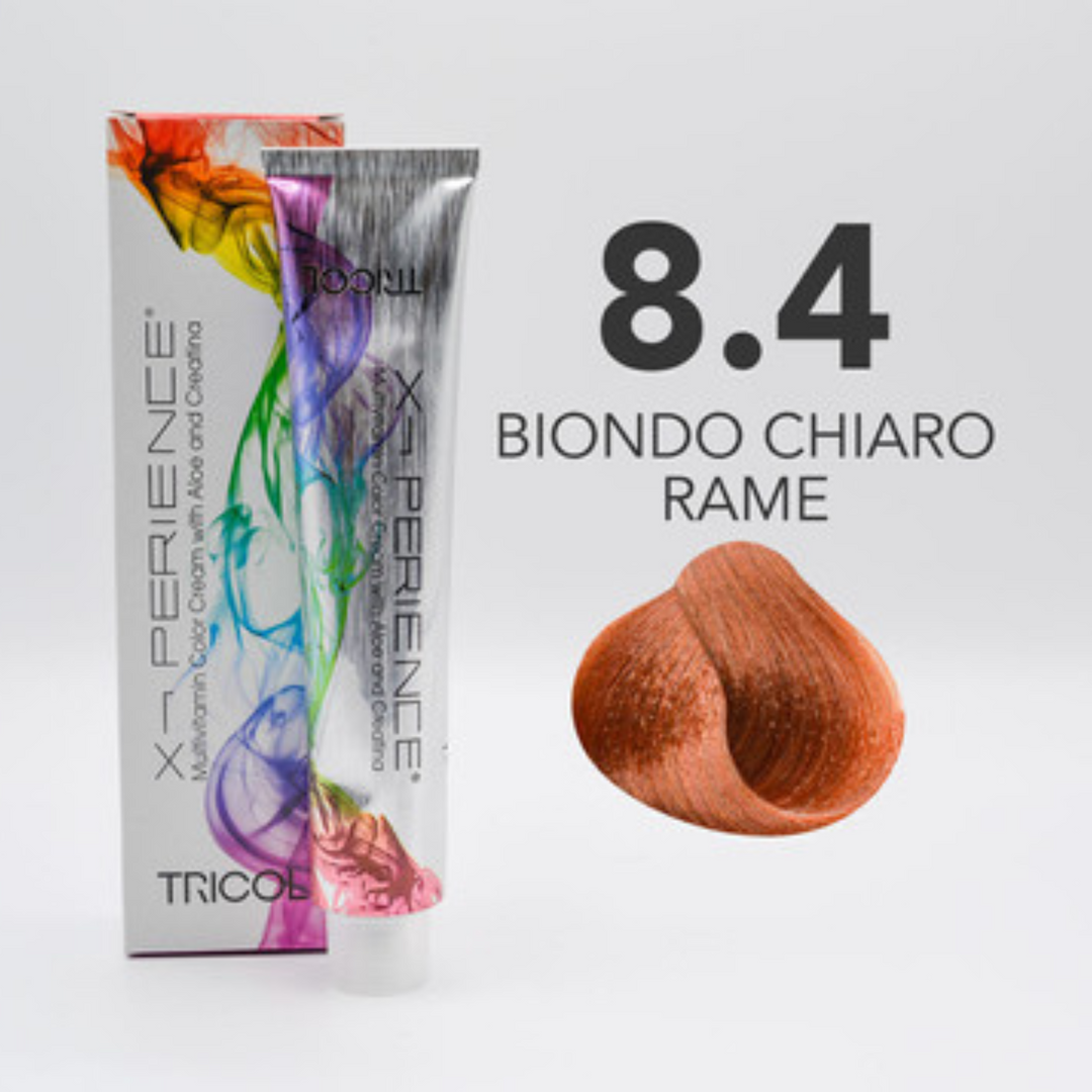 Tricol Xperience - Coloration Permanente - 8.4 - BLOND CUIVRÉ CLAIR - 100 ml