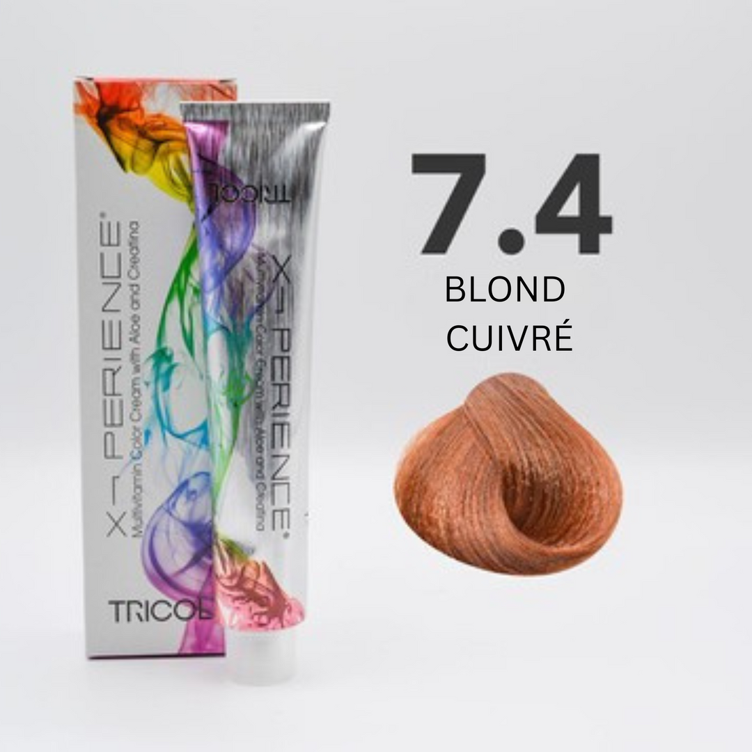 Tricol Xperience - Coloration Permanente - 7.4 - BLOND CUIVRÉ - 100 ml