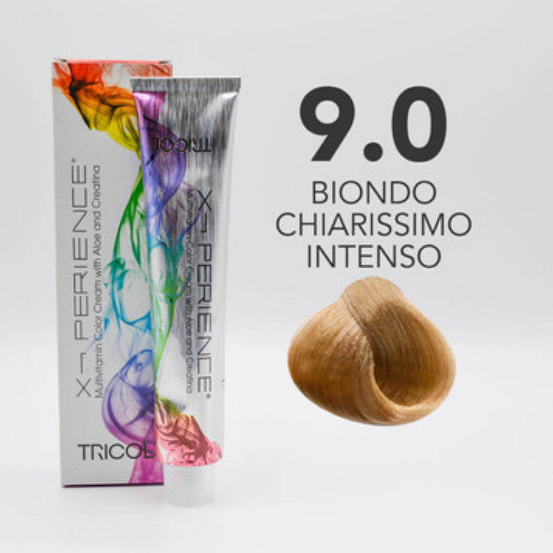 Tricol Xperience - Coloration Permanente - 9.0 - BLOND TRÈS CLAIR INTENSE - 100 ml