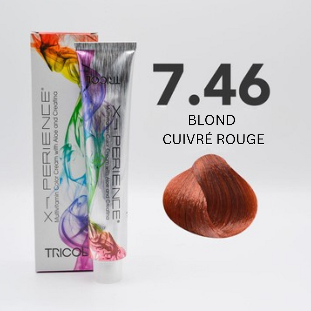Tricol Xperience - Coloration Permanente - 7.46 - BLOND CUIVRÉ ROUGE - 100 ml