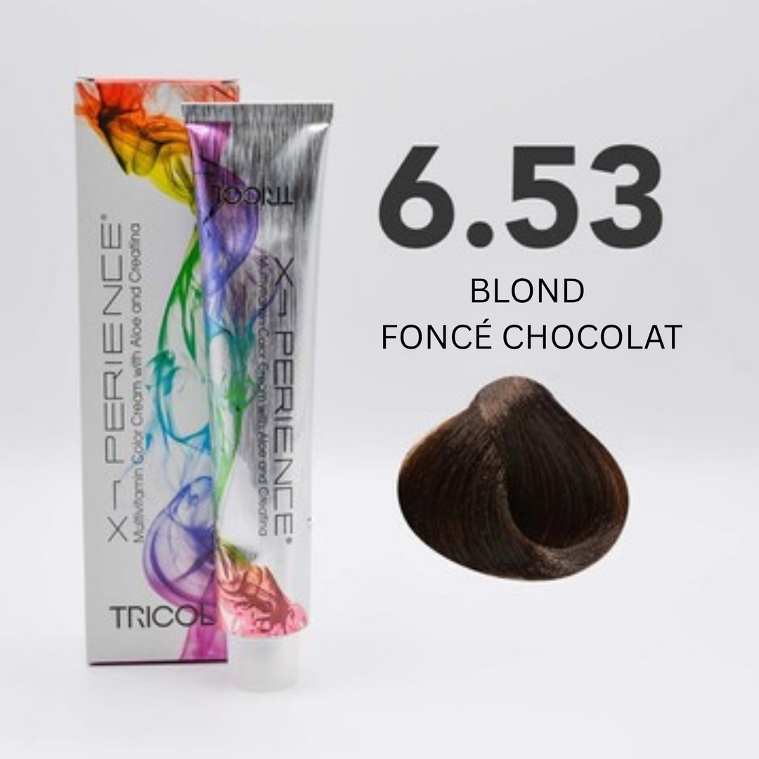 Tricol Xperience - Coloration Permanente - 6.53 - BLOND FONCÉ CHOCOLAT - 100 ml