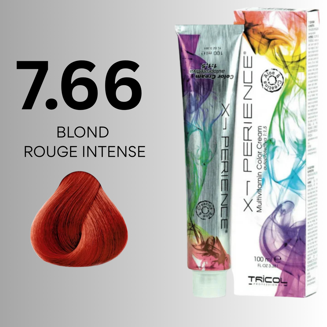Tricol Xperience - Coloration Permanente - 7.66 - BLOND ROUGE INTENSE - 100 ml