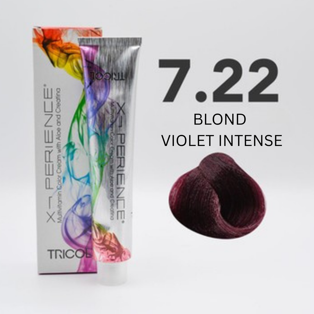 Tricol Xperience - Coloration Permanente - 7.22 - BLOND VIOLET INTENSE - 100 ml
