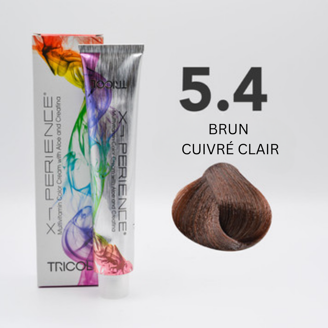 Tricol Xperience - Coloration Permanente - 5.4 - BRUN CUIVRÉ CLAIR - 100 ml