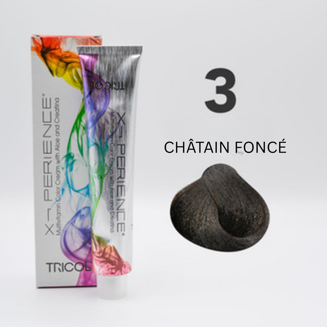 Tricol Xperience - Coloration Permanente - 3 - CHÂTAIN FONCÉ - 100 ml