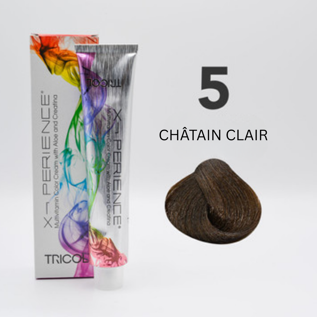 Tricol Xperience - Coloration Permanente - 5 - CHÂTAIN CLAIR - 100 ml