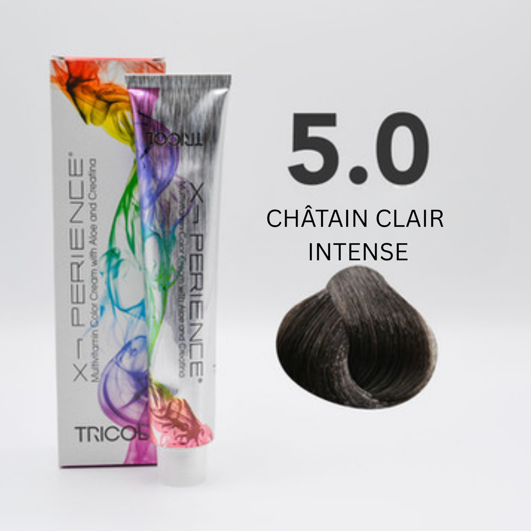 Tricol Xperience - Coloration Permanente - 5.0 - CHÂTAIN CLAIR INTENSE - 100 ml