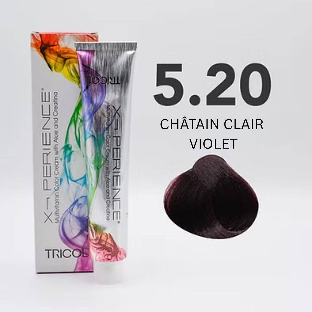 Tricol Xperience - Coloration Permanente - 5.20 - CHÂTAIN CLAIR VIOLET - 100 ml