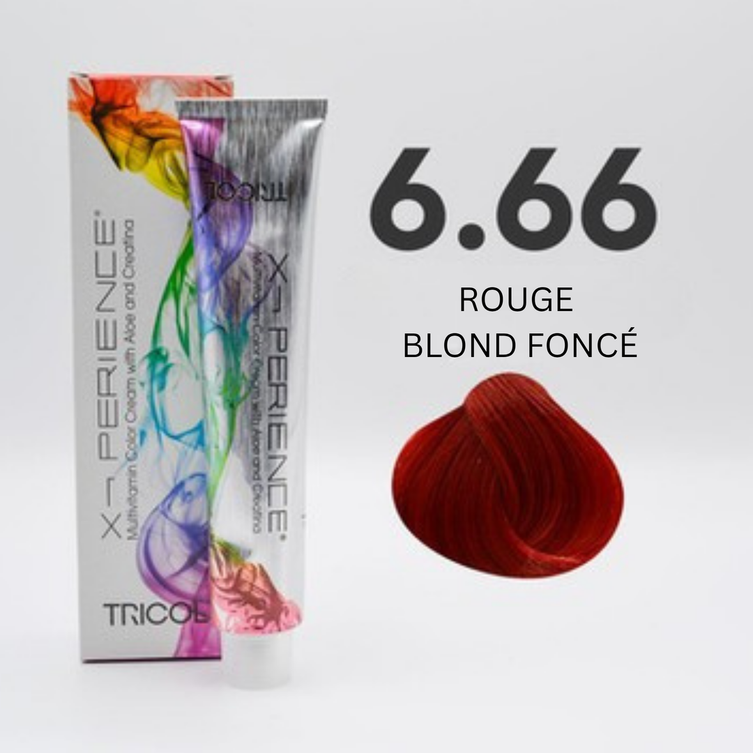 Tricol Xperience - Coloration Permanente - 6.66 - ROUGE BLOND FONCÉ - 100 ml