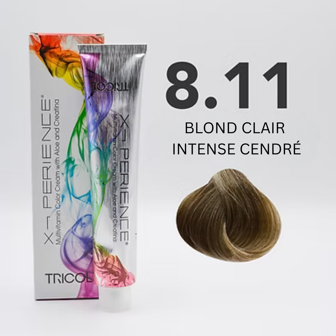 Tricol Xperience - Coloration Permanente - 8.11 - BLOND CLAIR INTENSE CENDRÉ - 100 ml