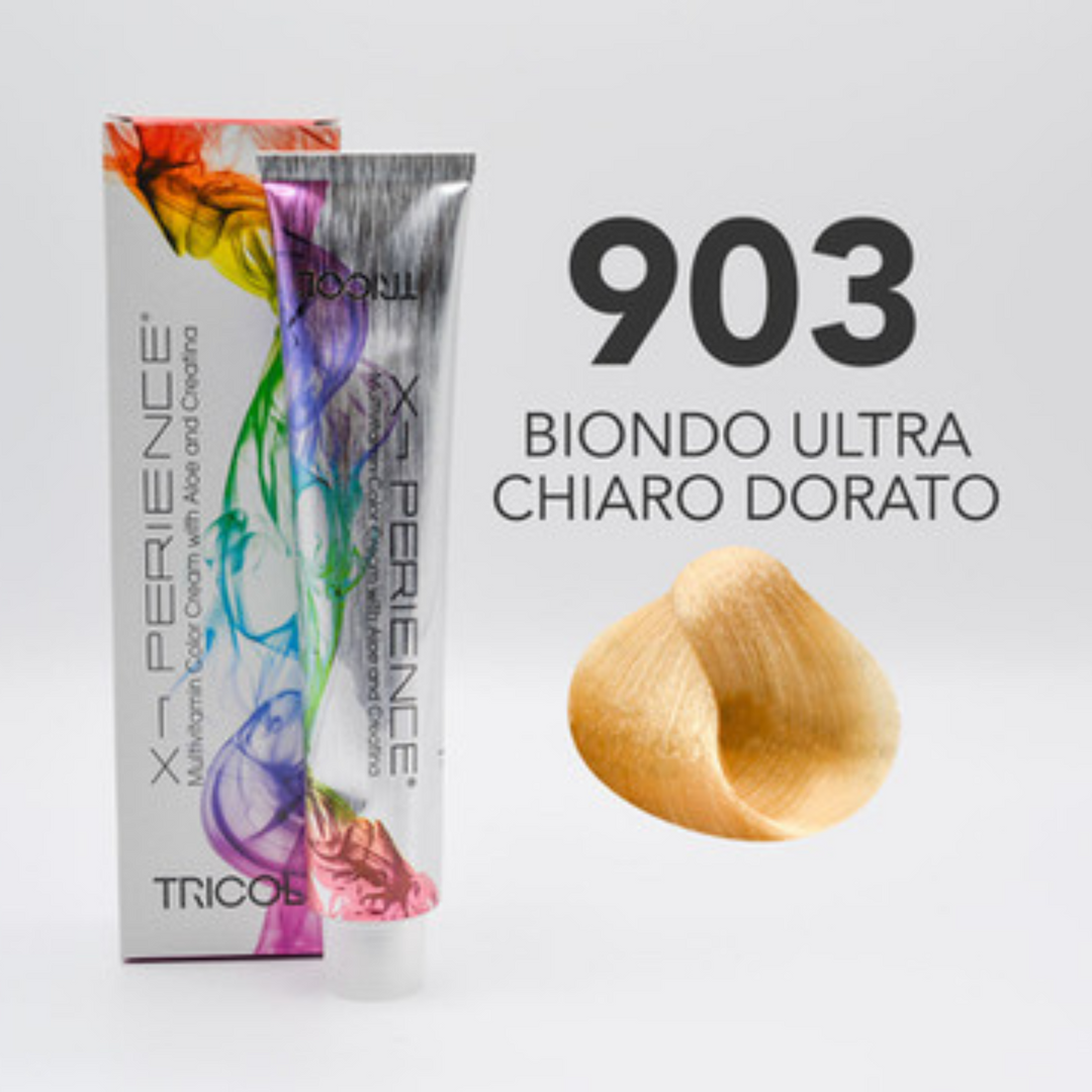 Tricol Xperience - Coloration Permanente - 903 - BLOND DORÉ ULTRA CLAIR - 100 ml