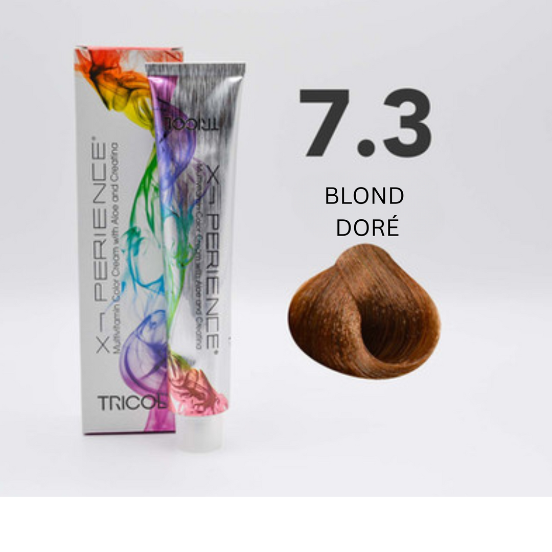 Tricol Xperience - Coloration Permanente - 7.3 - BLOND DORÉ - 100 ml