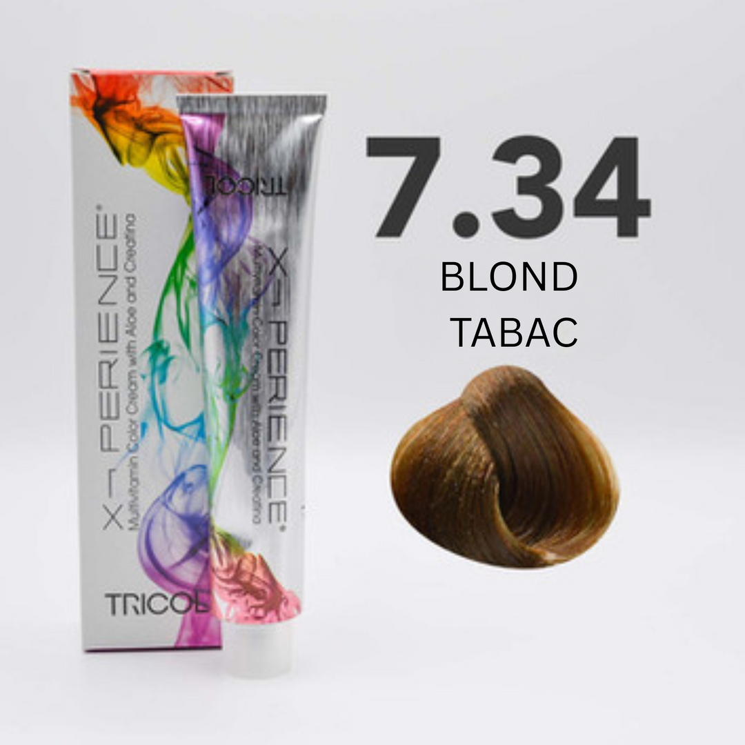 Tricol Xperience - Coloration Permanente - 7.34 - BLOND TABAC - 100 ml