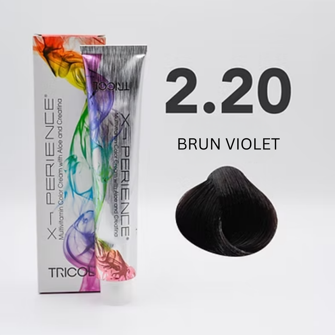 Tricol Xperience - Coloration Permanente - 2.20 - BRUN VIOLET - 100 ml