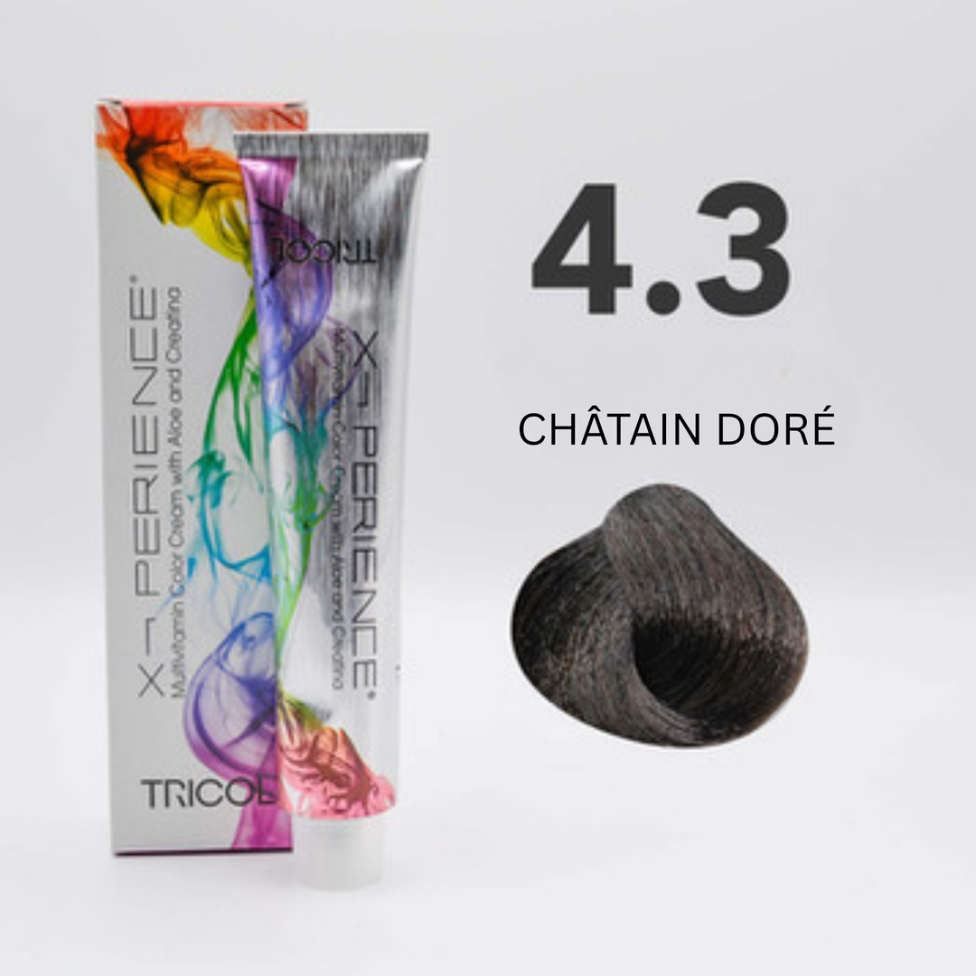 Tricol Xperience - Coloration Permanente - 4.3 - CHÂTAIN DORÉ - 100 ml