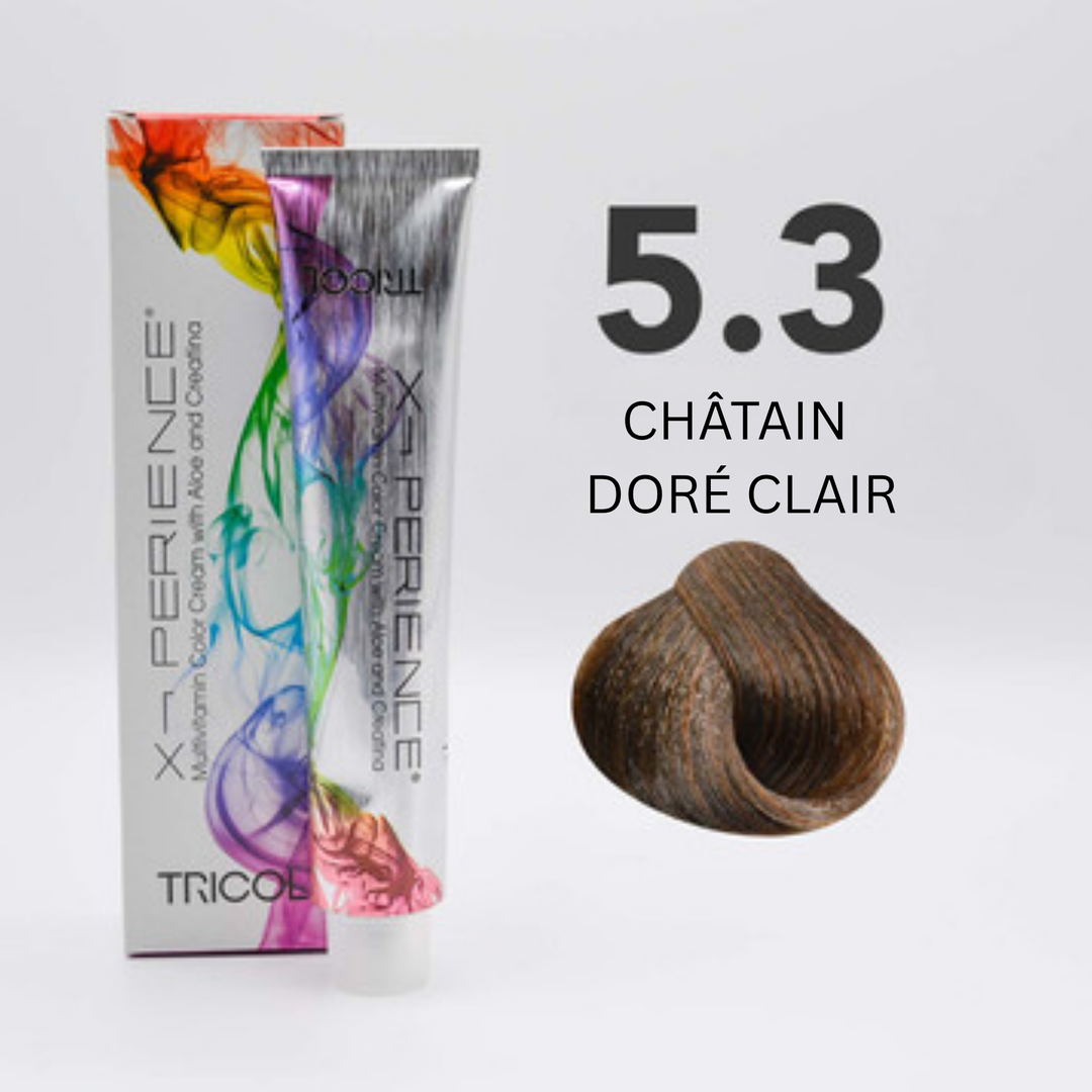 Tricol Xperience - Coloration Permanente - 5.3 - CHÂTAIN DORÉ CLAIR - 100 ml