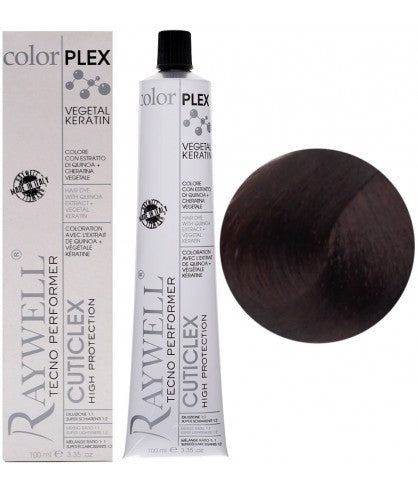Raywell ColorPlex - Coloration Permanente -  5.5 - Marron Clair Acajou - 100ml