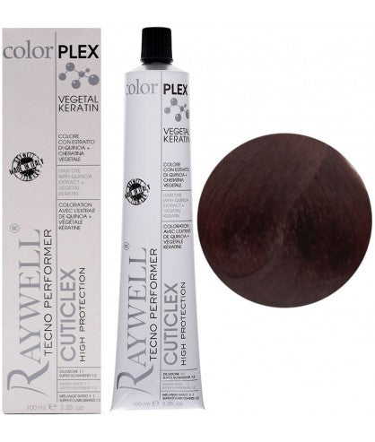 Raywell ColorPlex - Coloration Permanente -  6.64 - Blond Foncé Rouge Cuivré - 100ml