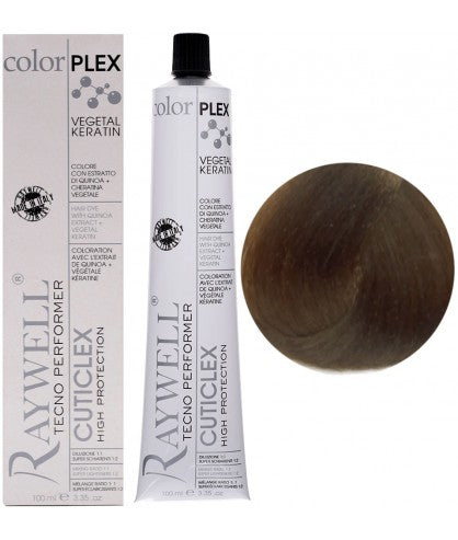 Raywell ColorPlex - Coloration Permanente -  7.04 - Châtain - 100ml